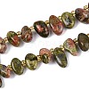 Natural Unakite Beads Strands G-Z091-A33-4