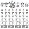 72Pcs 6 Style Tibetan Style Alloy Pendants FIND-PH0005-50-1