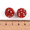 Polymer Clay Pave Rhinestone Beads RB-T018-01D-3