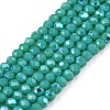 Electroplate Opaque Solid Color Glass Beads Strands EGLA-A044-P1mm-L31-1