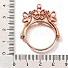 Alloy Open Back Bezel Pendants PALLOY-I223-02RG-3