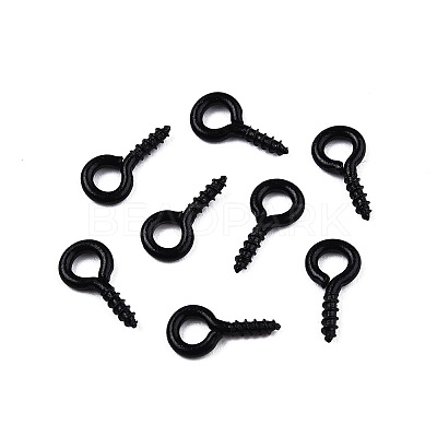 Spray Painted Iron Screw Eye Pin Peg Bails X-IFIN-N010-002B-1