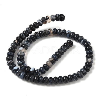 Natural Banded Agate Beads Strands G-F790-I01-01G-1