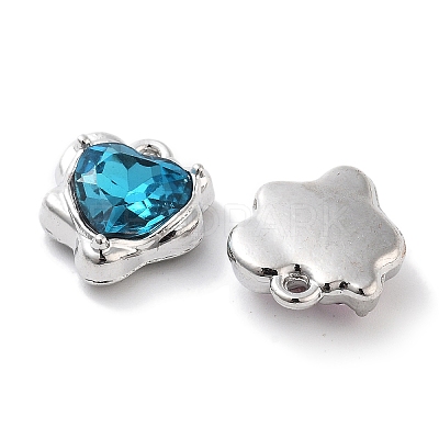 Rack Plating Alloy Rhinestone Charms PALLOY-F311-23P-1