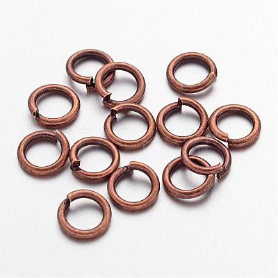 90pcs Red Copper Color Brass Open Jump Rings X-JRC6MM-R-1