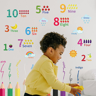 Translucent PVC Self Adhesive Wall Stickers STIC-WH0015-339-1