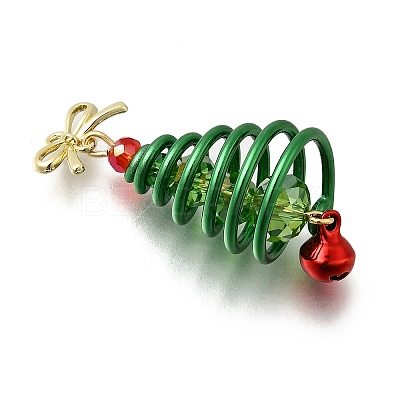 Christmas Electroplate Glass Pendants PALLOY-JF04364-02-1