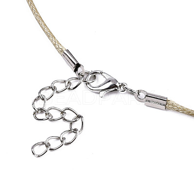 Waxed Cotton Cord Necklace Making MAK-S034-024-1