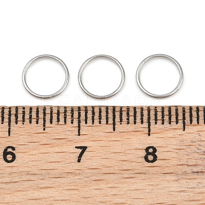 304 Stainless Steel Closed Jump Rings STAS-G393-06P-09-1