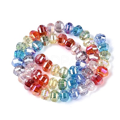 Electroplate Transparent Glass Beads Strands EGLA-N022-14A-B03-1
