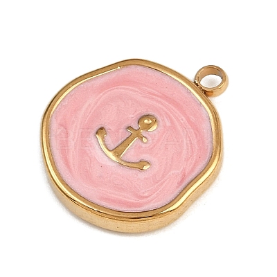 304 Stainless Steel Enamel Pendants STAS-K311-08A-03-1