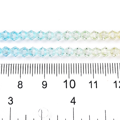Gradient Color Baking Paint Glass Bead Strands LS-DGLA-A039-T4mm-A012-1