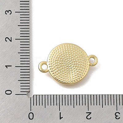 Religion Brass Flat Round with Virgin Connector Charms KK-D431-049G-1