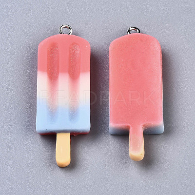 Rainbow Resin Pendants X-CRES-S359-30C-1