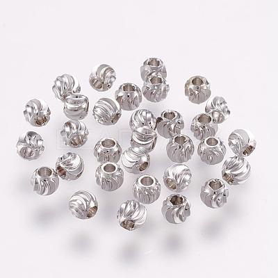 Brass Spacer Beads KK-G312-01P-4mm-P-1