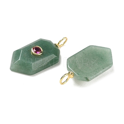 Natural Green Aventurine Pendants KK-CBAF9BC-20G-10-1