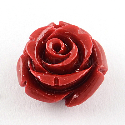 Dyed Synthetical Coral Beads CORA-R011-34F-1