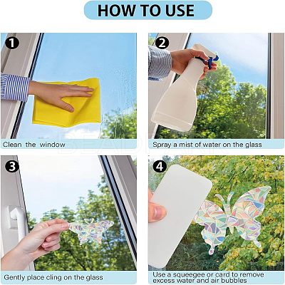 PET Window Stickers Brick Pattern Stickers DIY-WH0319-37-1