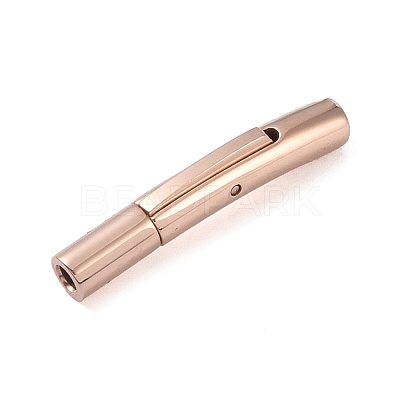 Ion Plating(IP) Column 304 Stainless Steel Bayonet Necklace Clasps
 STAS-O035-05RG-1