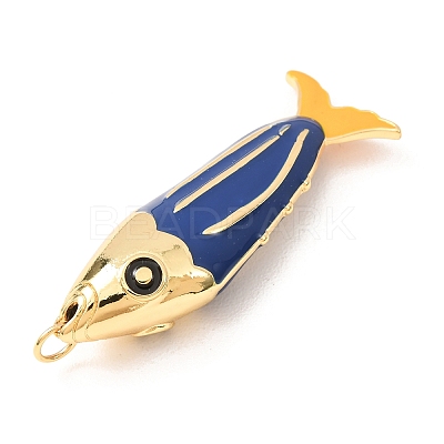 Brass with Enamel Big Pendants KK-CBA2F11-05G-01-1