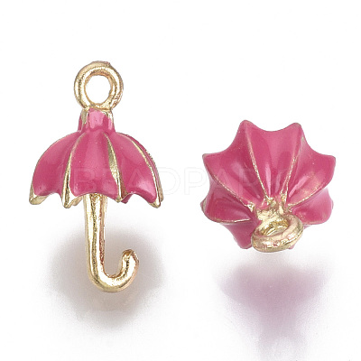 Umbrella Alloy Enamel Pendants X-ENAM-Q033-06C-1