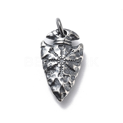 925 Sterling Silver Pendants with Jump Rings STER-R001-03S-03-1