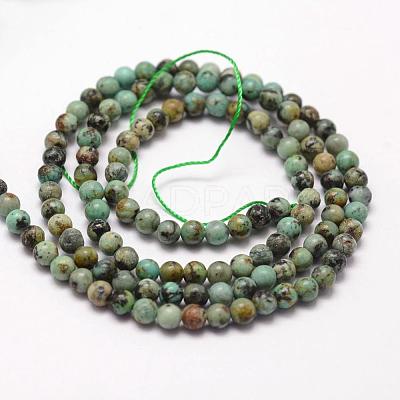 Natural African Turquoise(Jasper) Beads Strands G-N0188-02-3mm-1