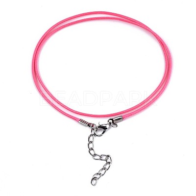 Waxed Cotton Cord Necklace Making MAK-S034-022-1