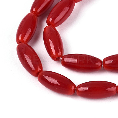 Opaque Glass Beads Strands X-GLAA-T028-15P-02-1
