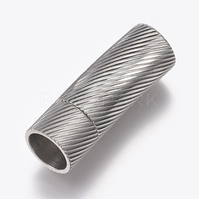 Tarnish Resistant 304 Stainless Steel Bayonet Clasps STAS-O114-042B-P-1