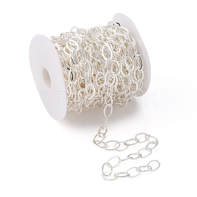 Electroplate Brass Paperclip Chains CHC-L019-31S-1
