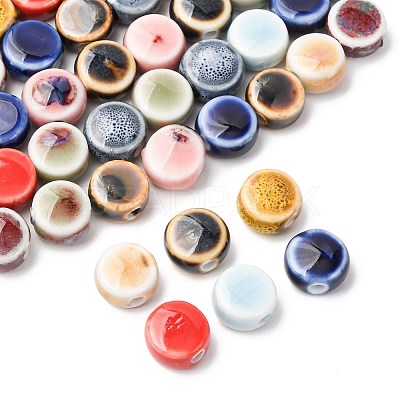 56Pcs 11 Colors Handmade Porcelain Beads PORC-FS0001-32-1