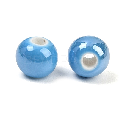Glazed Porcelain Beads PORC-D001-8mm-12-1