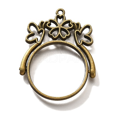 Alloy Open Back Bezel Pendants PALLOY-I223-02AB-1