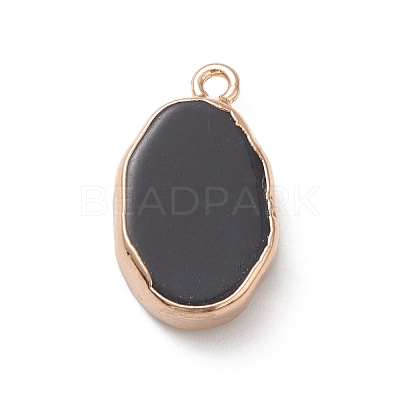 Natural Obsidian Pendants G-K333-01I-02-1