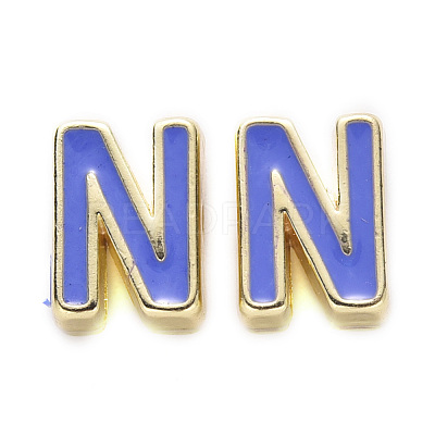 Rack Plating Alloy Enamel Beads ENAM-S122-033N-NR-1