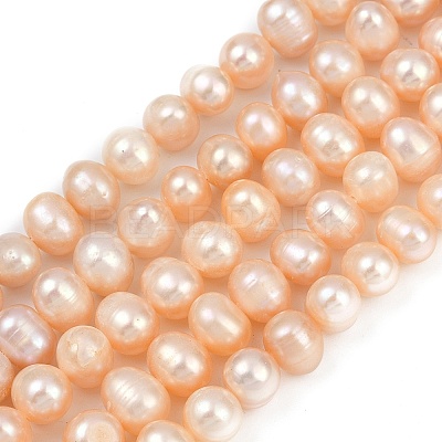 Natural Cultured Freshwater Pearl Beads Strands PEAR-I007-07X-06B-1