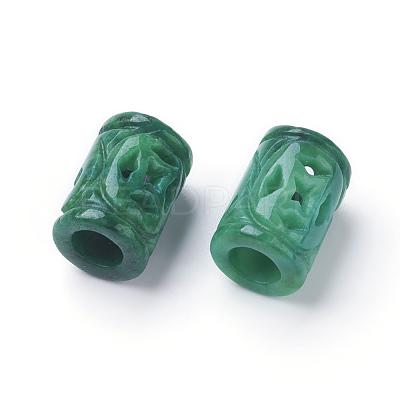 Natural Myanmar Jade/Burmese Jade European Beads G-E418-28-1