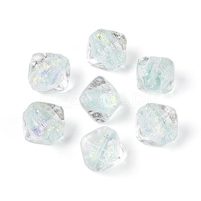 Handmade Foil Glass Beads Strands FOIL-N033-01D-1