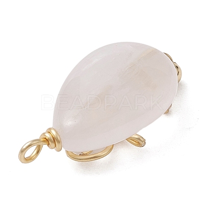 Natural Mixed Gemstone Copper Wire Wrapped Pendants PALLOY-JF02598-1