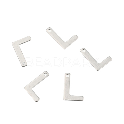 Tarnish Resistant 304 Stainless Steel Letter Charms LS-STAS-O072-L-1