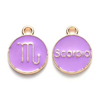 Alloy Enamel Pendants X-ENAM-S124-01A-01L-1