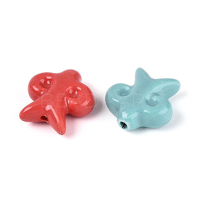 Handmade Porcelain Ceramic Beads PORC-T134-19M-1
