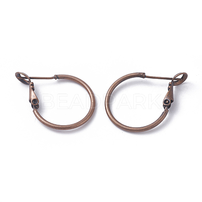 Brass Hoop Earrings KK-I665-26A-R-1
