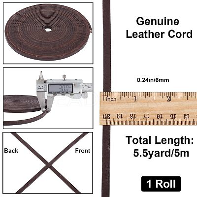 Flat Cowhide Leather Cord WL-GF0001-09C-02-1
