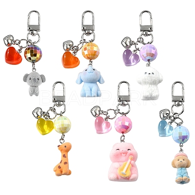 Animals Resin & Acrylic Pendant Decorations KEYC-YW00189-01-1
