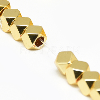 Electroplate Non-magnetic Synthetic Hematite Beads Strands X-G-Q465-31G-1