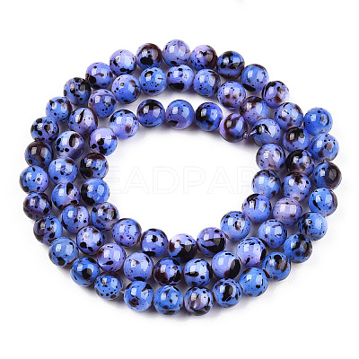 Drawbench Style Dyed Natural Freshwater Shell Beads Strands SHEL-T019-01G-1
