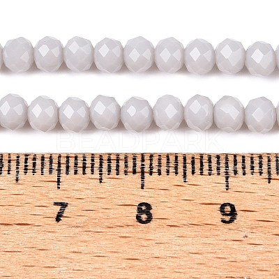 Opaque Solid Color Imitation Jade Glass Beads Strands EGLA-A044-P4mm-D19-1