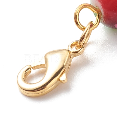 Christmas Theme Alloy Enamel Pendant Decorations HJEW-JM00749-1